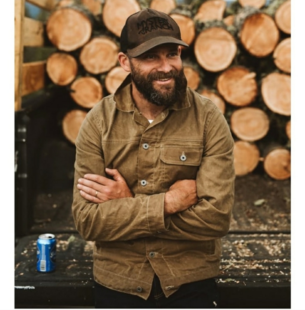 FLINT AND TINDER FLANNEL LINED WAXED TRUCKER JACKE - Picture 2 of 15